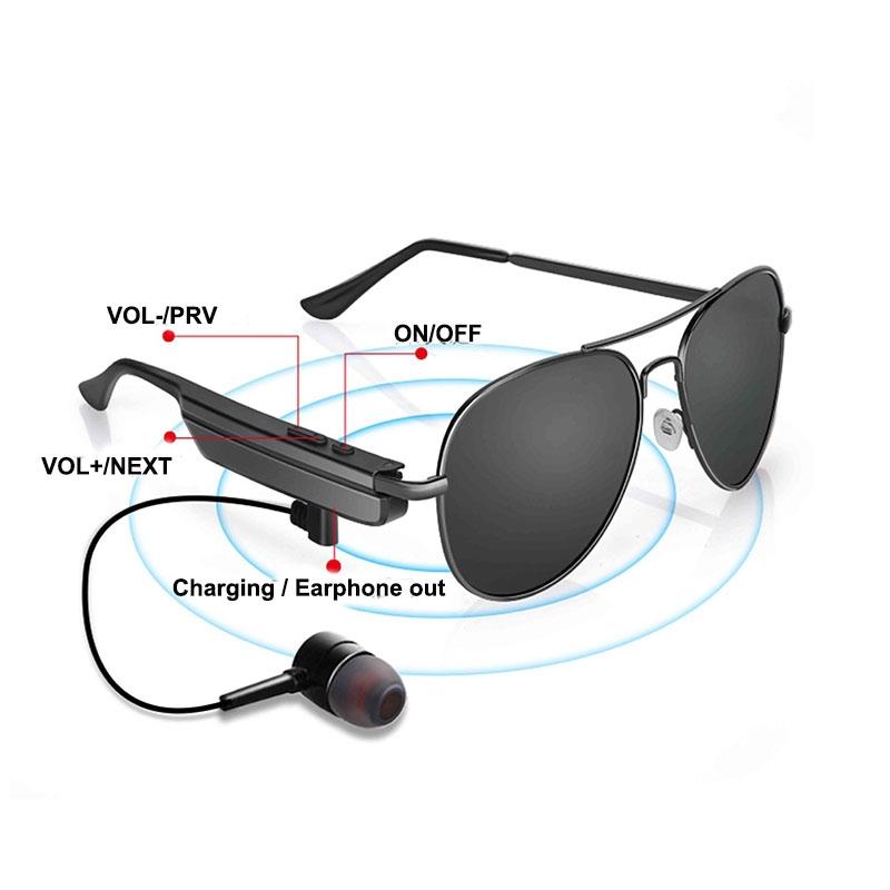 Wireless Bluetooth Sunglasses with Built-In Music Earphones & Mic – Smart Audio Glasses for Hands-Free Calls & Outdoor Use