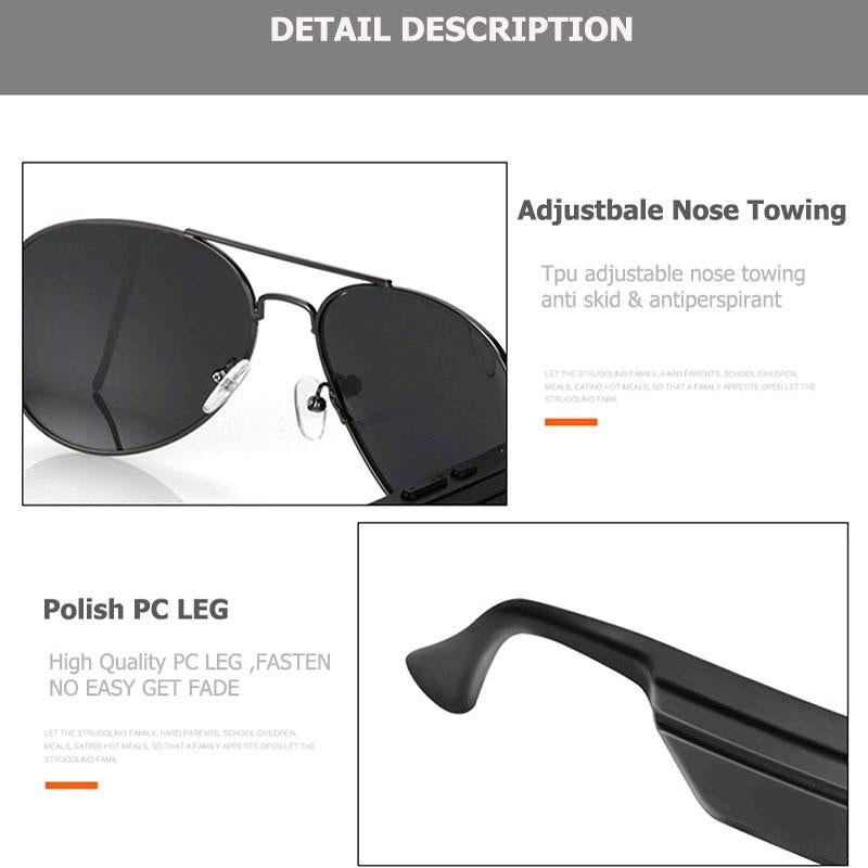 Wireless Bluetooth Sunglasses with Built-In Music Earphones & Mic – Smart Audio Glasses for Hands-Free Calls & Outdoor Use