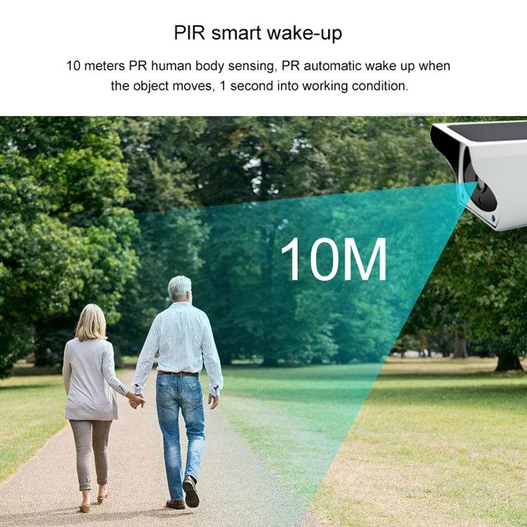 1080P Solar WiFi Battery-Powered Security Camera with Motion Detection, Night Vision & 32GB SD Card Support