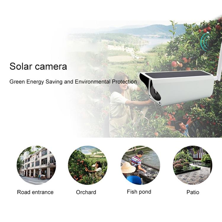 1080P Solar WiFi Battery-Powered Security Camera with Motion Detection, Night Vision & 32GB SD Card Support