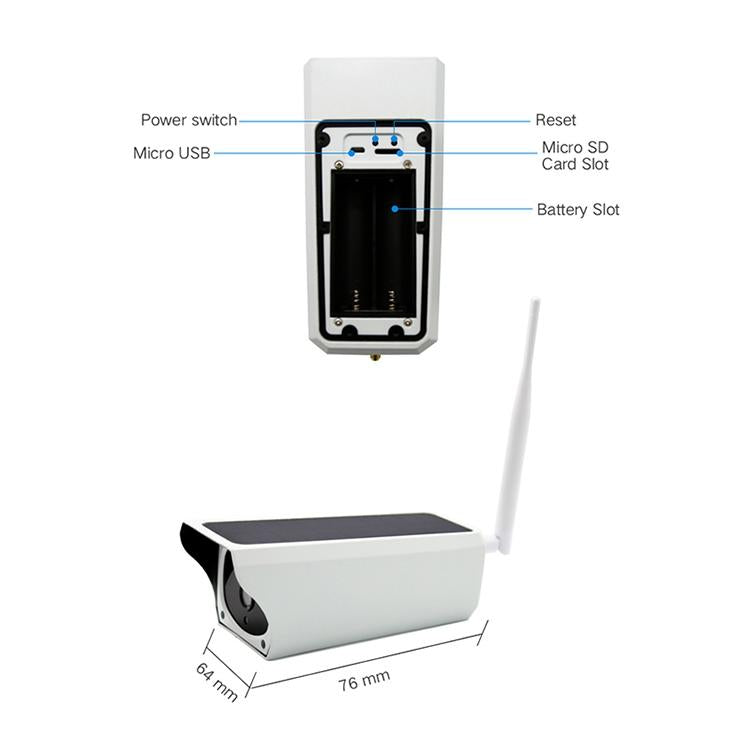 1080P Solar WiFi Battery-Powered Security Camera with Motion Detection, Night Vision & 32GB SD Card Support
