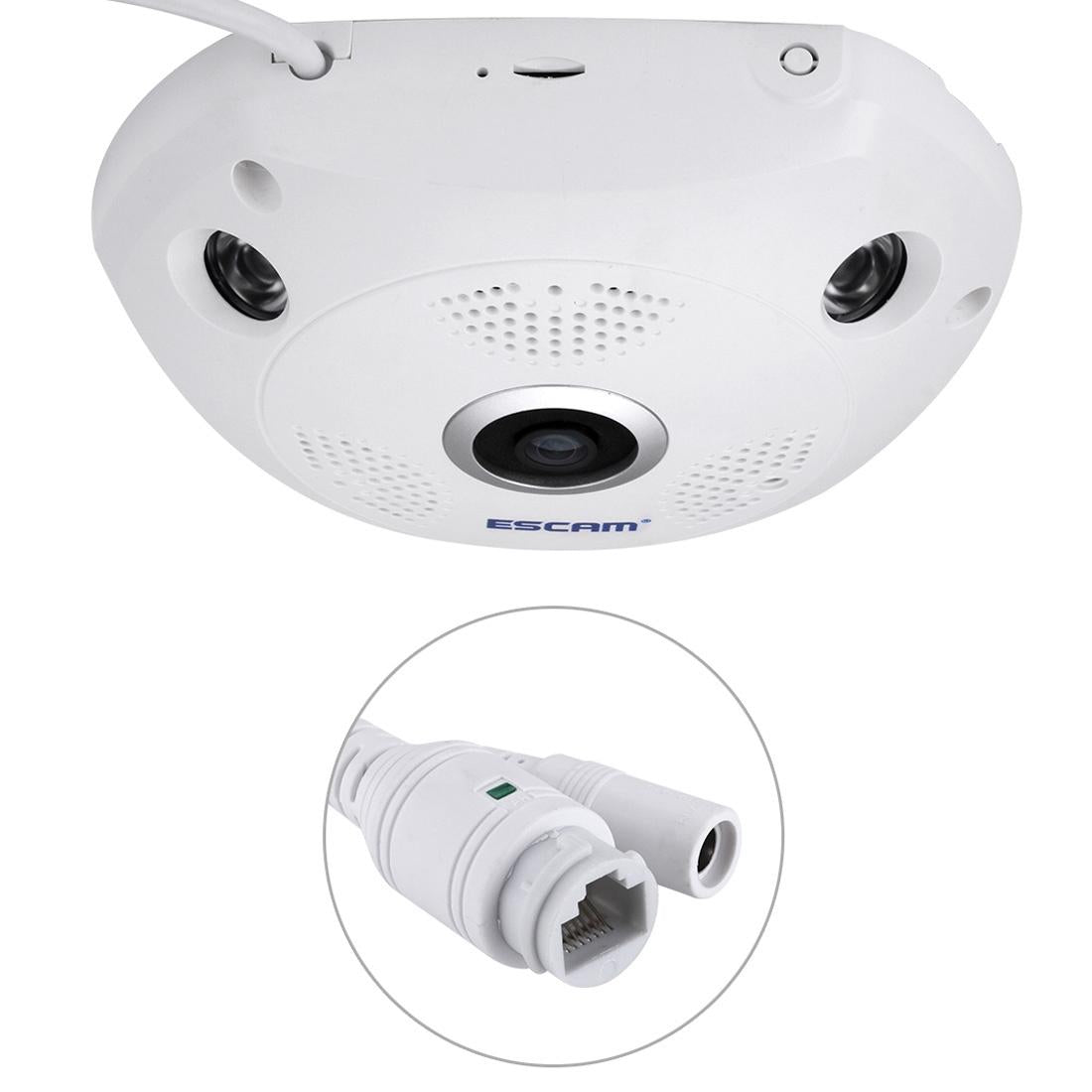 Shark 960P 360° Fisheye WiFi IP Camera – Motion Detection, Night Vision, Panoramic Security Cam