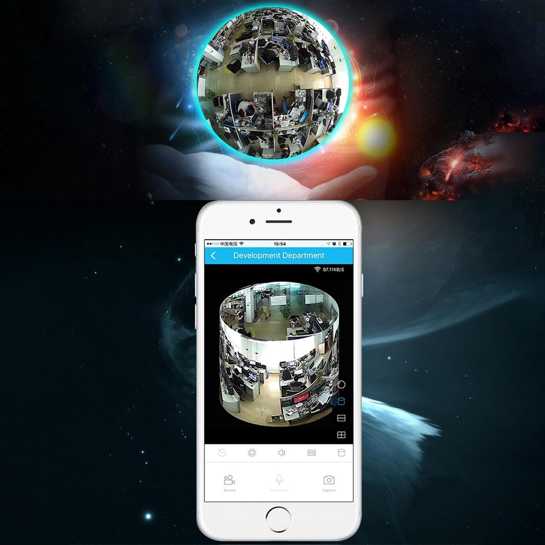 Shark 960P 360° Fisheye WiFi IP Camera – Motion Detection, Night Vision, Panoramic Security Cam
