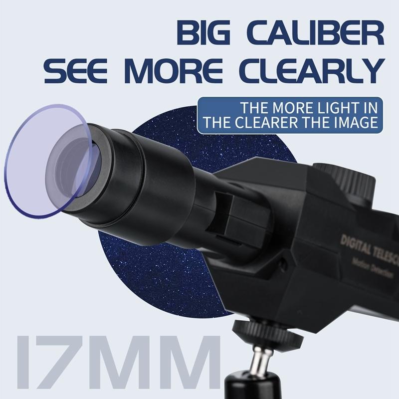 Wireless Motion Detection Monocular with Metal Tripod – 70X Zoom Magnification – Portable Smart Telescope