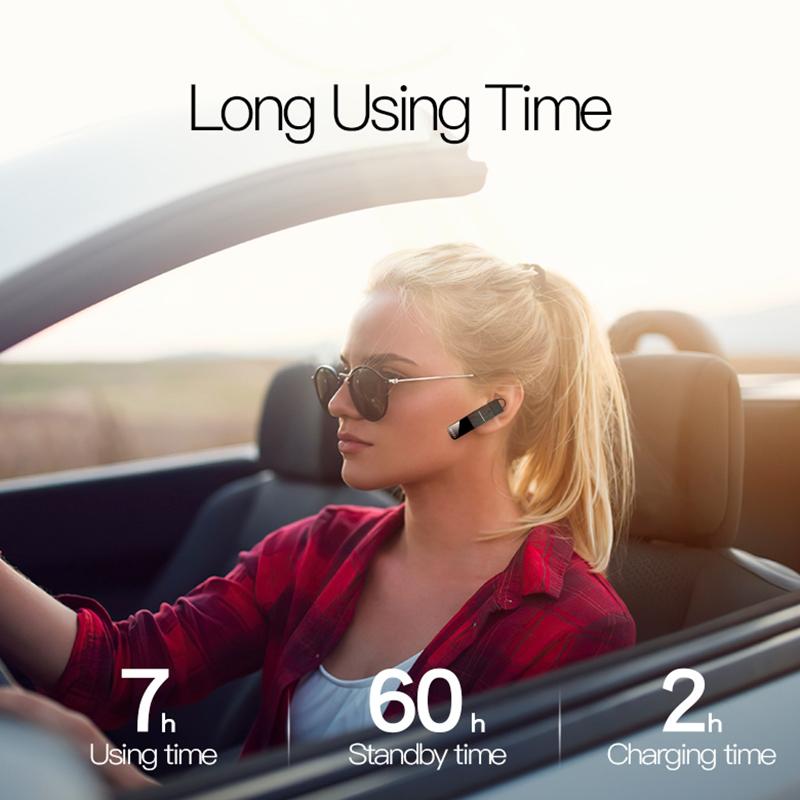Unilateral Wireless Bluetooth Earphone for Business – Noise Cancelling Mic, Hands-Free Calling, Long Battery Life
