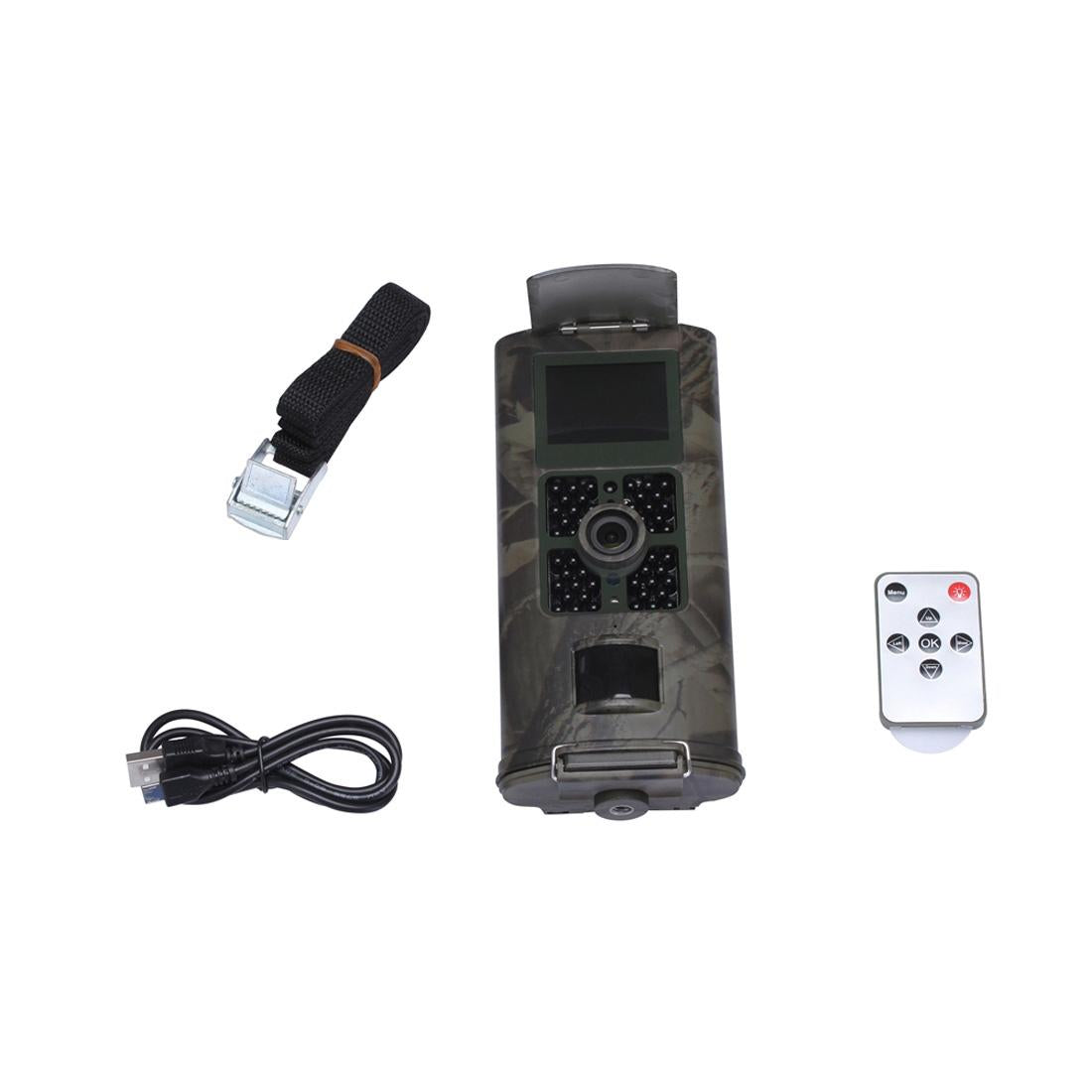 16MP Waterproof Trail Camera – Night Vision, Wide-Angle Lens, LCD Display – Motion-Activated Wildlife Cam