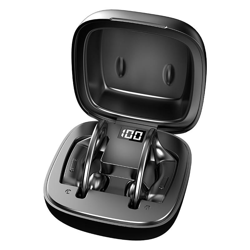 Wireless Bluetooth Earphones with Magnetic Charging Case & Digital Display – Hi-Fi Stereo Sound, Touch Control