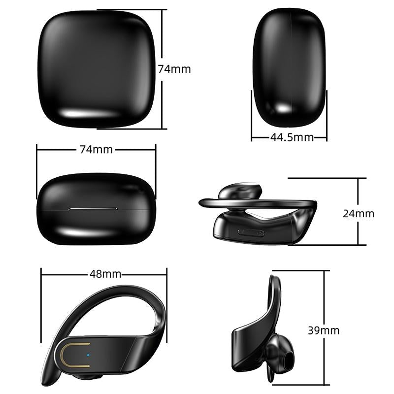 Wireless Bluetooth Earphones with Magnetic Charging Case & Digital Display – Hi-Fi Stereo Sound, Touch Control