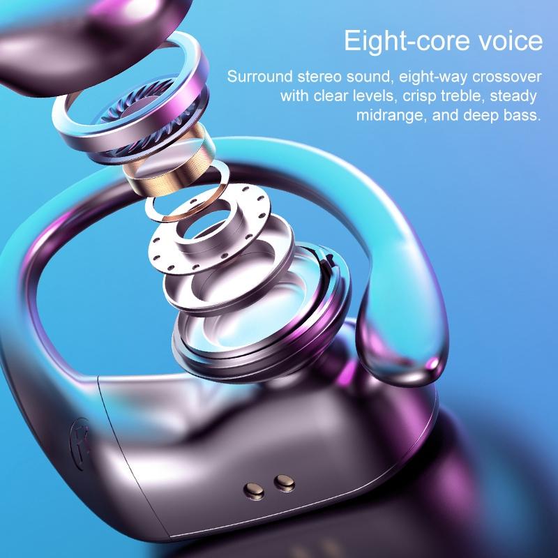 Wireless Bluetooth Earphones with Magnetic Charging Case & Digital Display – Hi-Fi Stereo Sound, Touch Control