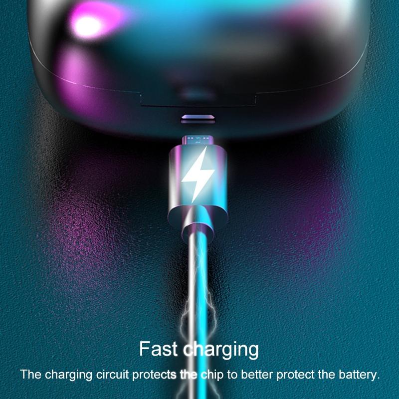 Wireless Bluetooth Earphones with Magnetic Charging Case & Digital Display – Hi-Fi Stereo Sound, Touch Control