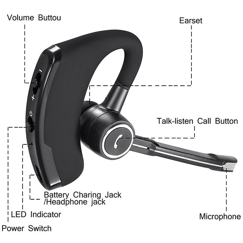 Wireless Bluetooth Earphone for Business & Car Use | Hands-Free Calling & Noise Reduction