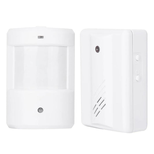 Wireless Doorbell with IR Motion Detection & Electro Guard – White, Long Range, Easy Installation, LED Indicator
