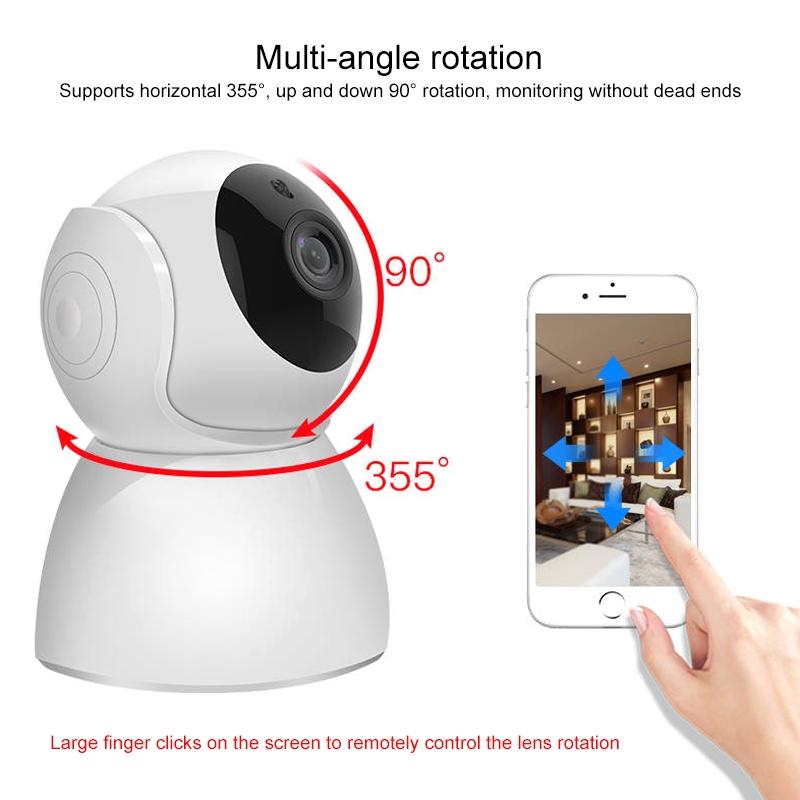 Smart WiFi Camera – 1080P Full HD, Night Vision, Remote Control, Indoor Home Security