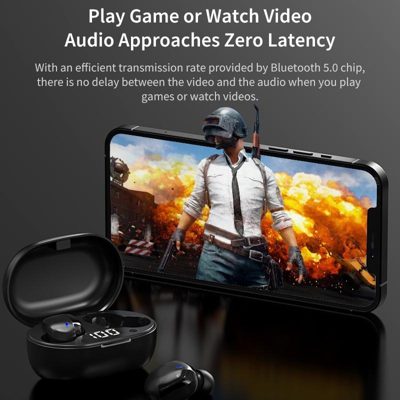 EB62 Mini Bluetooth Earphones with Magnetic Charging Box – Compact, Wireless Audio
