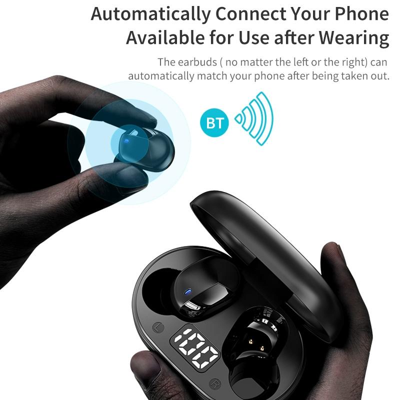 EB62 Mini Bluetooth Earphones with Magnetic Charging Box – Compact, Wireless Audio