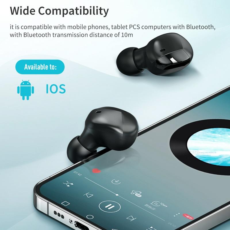 EB62 Mini Bluetooth Earphones with Magnetic Charging Box – Compact, Wireless Audio