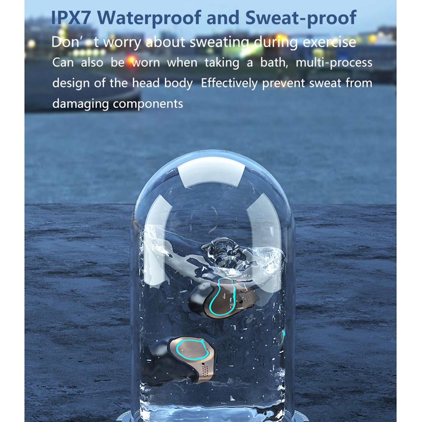 Waterproof Wireless Bluetooth 5.0 Earphones with LED Display & Charging Case