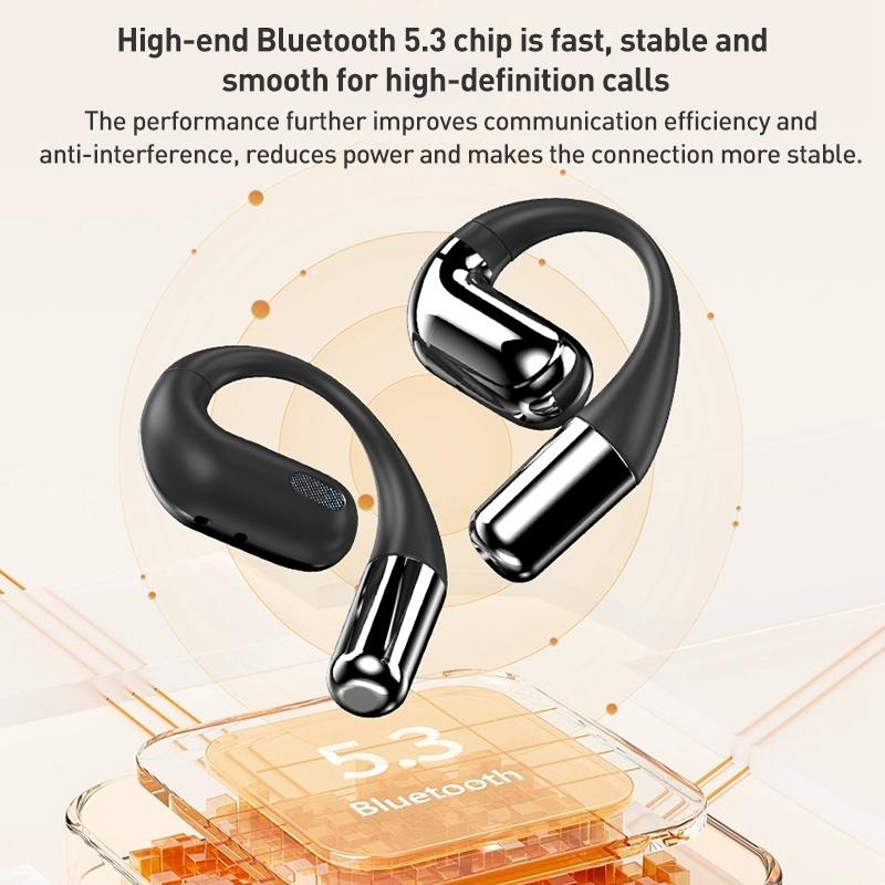 Phantom GS13 Open-Ear Wireless Bluetooth Earphones – Lightweight Air Conduction Design – Black"