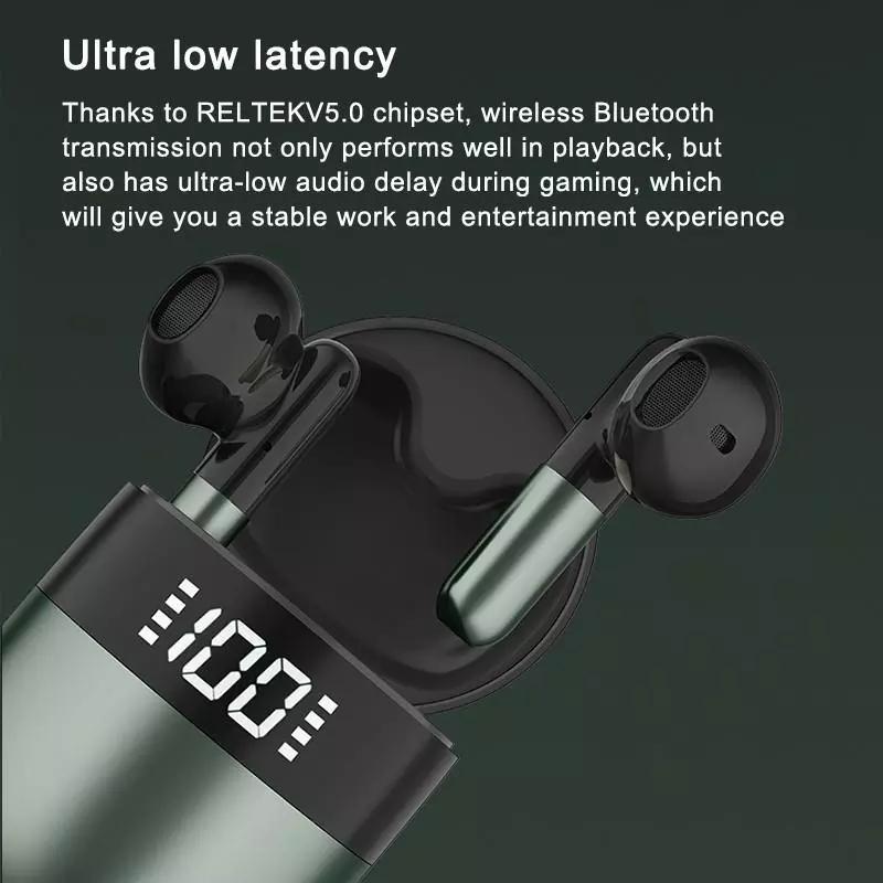 Wireless Earphones with AI Noise-Cancelling Mic – Bluetooth 5.3 In-Ear Headphones, Skin Colour