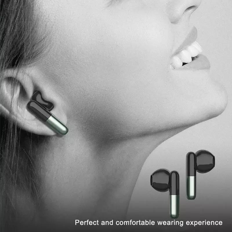 Wireless Earphones with AI Noise-Cancelling Mic – Bluetooth 5.3 In-Ear Headphones, Skin Colour