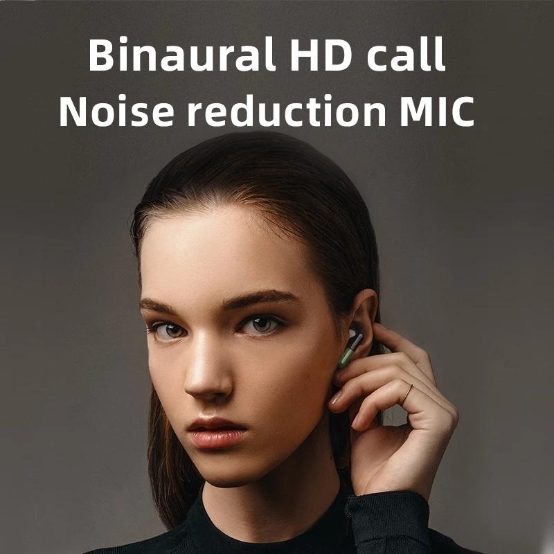 Wireless Earphones with AI Noise-Cancelling Mic – Bluetooth 5.3 In-Ear Headphones, Skin Colour