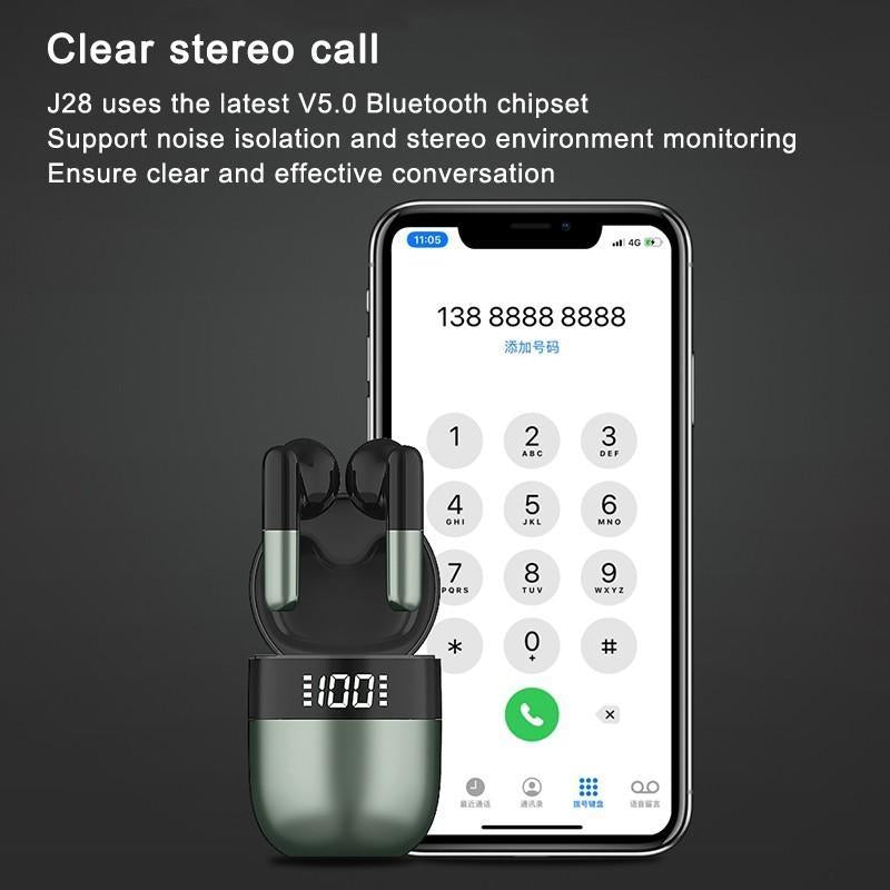 Wireless Earphones with AI Noise-Cancelling Mic – Bluetooth 5.3 In-Ear Headphones, Skin Colour