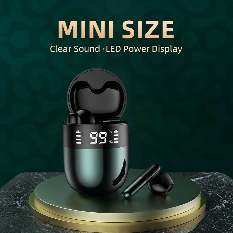 Wireless Earphones with AI Noise-Cancelling Mic – Bluetooth 5.3 In-Ear Headphones, Skin Colour