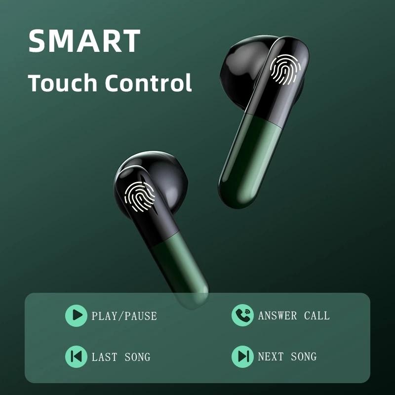 Wireless Earphones with AI Noise-Cancelling Mic – Bluetooth 5.3 In-Ear Headphones, Skin Colour