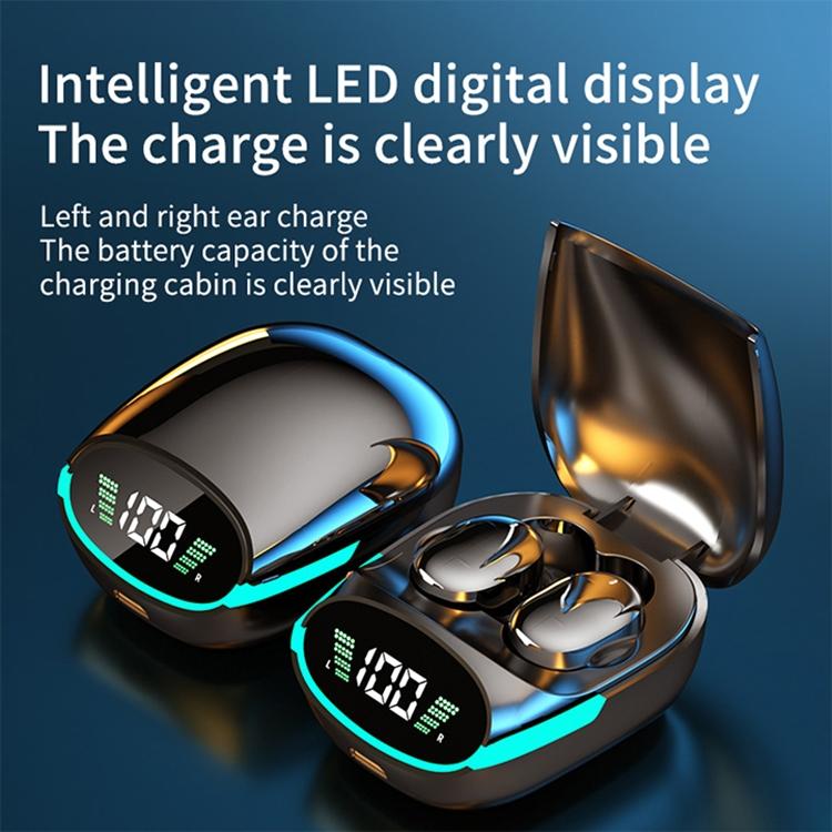 Intelligent Bluetooth Earphones with Digital Display – Black, Smart Touch Control, Noise Reduction, Long Battery Life