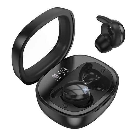 Hoco Wireless Sleep Earbuds – Bluetooth 5.3 True Wireless In-Ear Headphones for Side Sleepers – Black