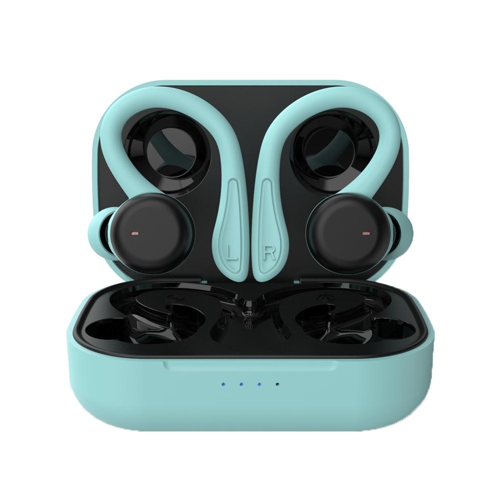 Waterproof T&G T40 TWS Bluetooth Earphones with Charging Box – Blue, Wireless In-Ear Earbuds for Music & Calls