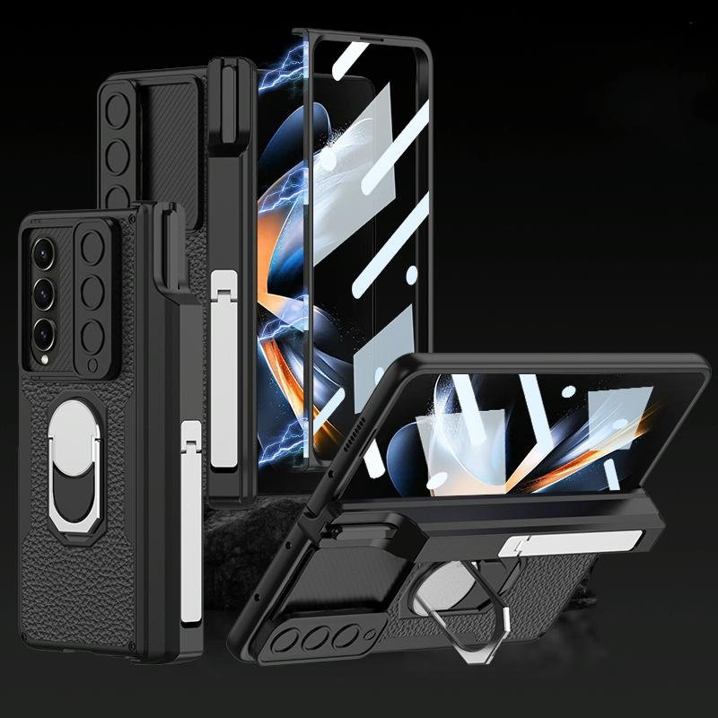 Magnetic Armor Carbon Fibre Case for Samsung Galaxy Z Fold4 5G – Full Coverage Protection