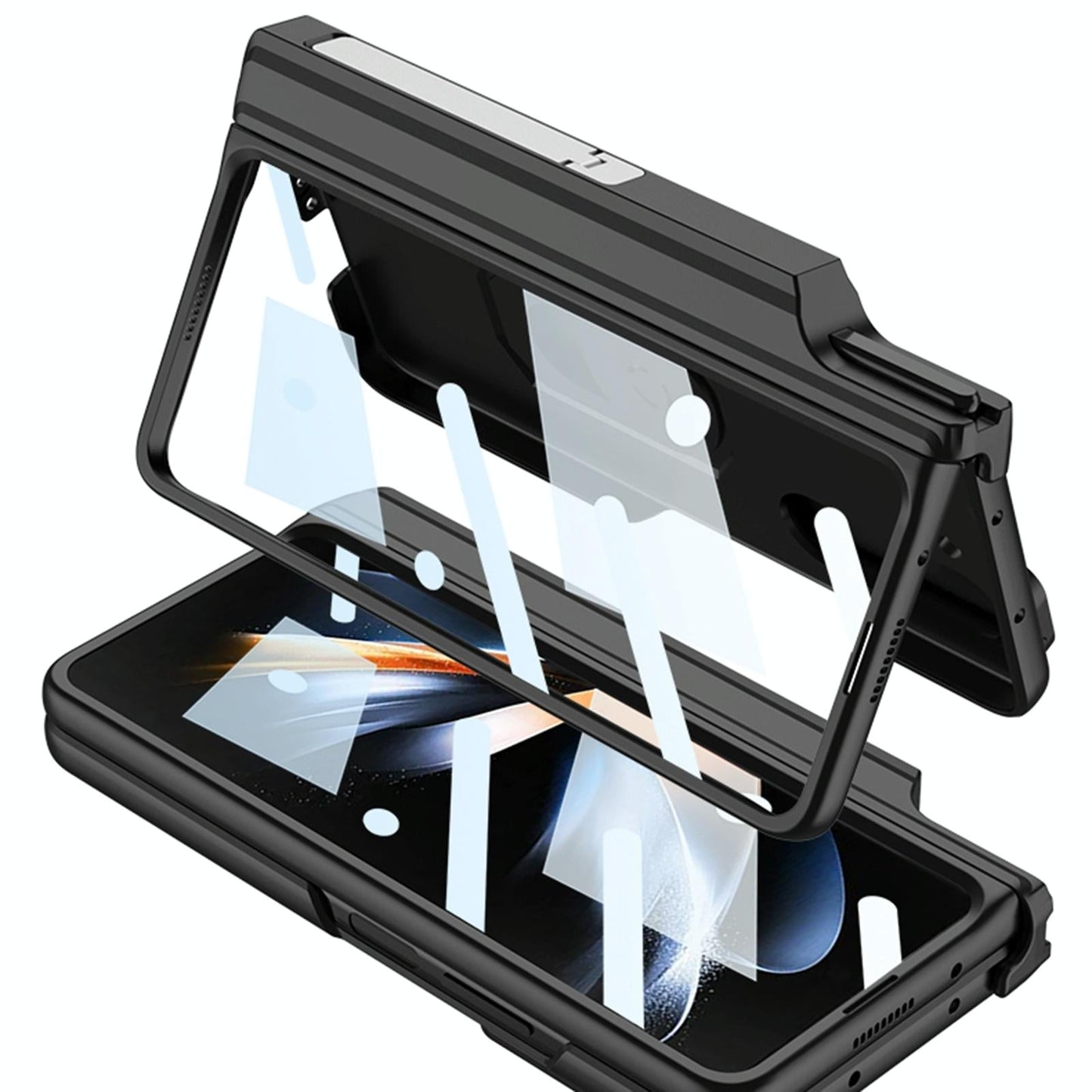 Magnetic Armor Carbon Fibre Case for Samsung Galaxy Z Fold4 5G – Full Coverage Protection