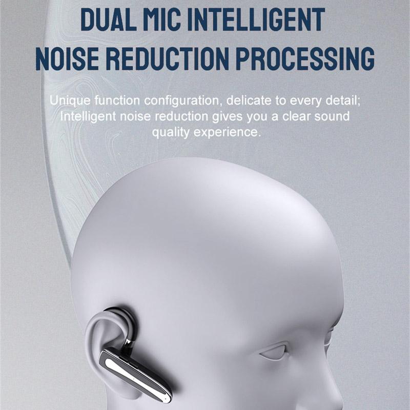 Wireless Hanging Ear Bluetooth Earphone – Business Mono Headset with Mic, Noise Reduction, Hands-Free Calling