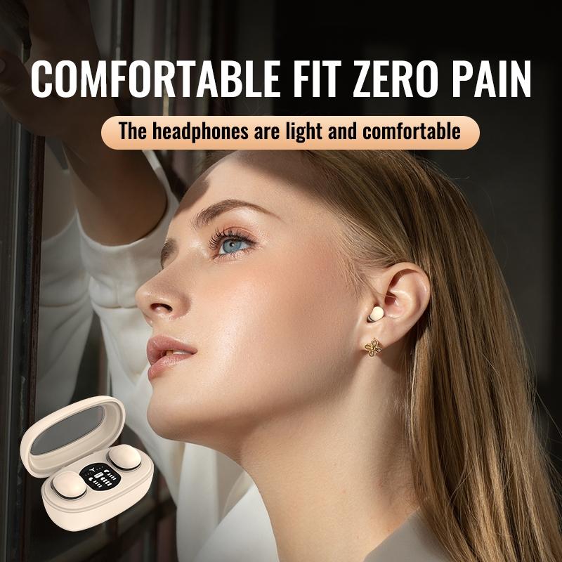 Wireless Mini TWS Earbuds – Skin Color Bluetooth 5.3, Noise Reduction, Long Battery Life, Compact In-Ear Design
