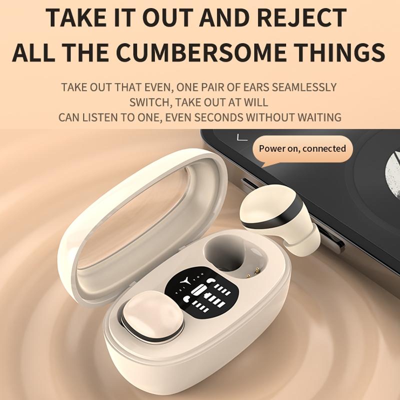 Wireless Mini TWS Earbuds – Skin Color Bluetooth 5.3, Noise Reduction, Long Battery Life, Compact In-Ear Design