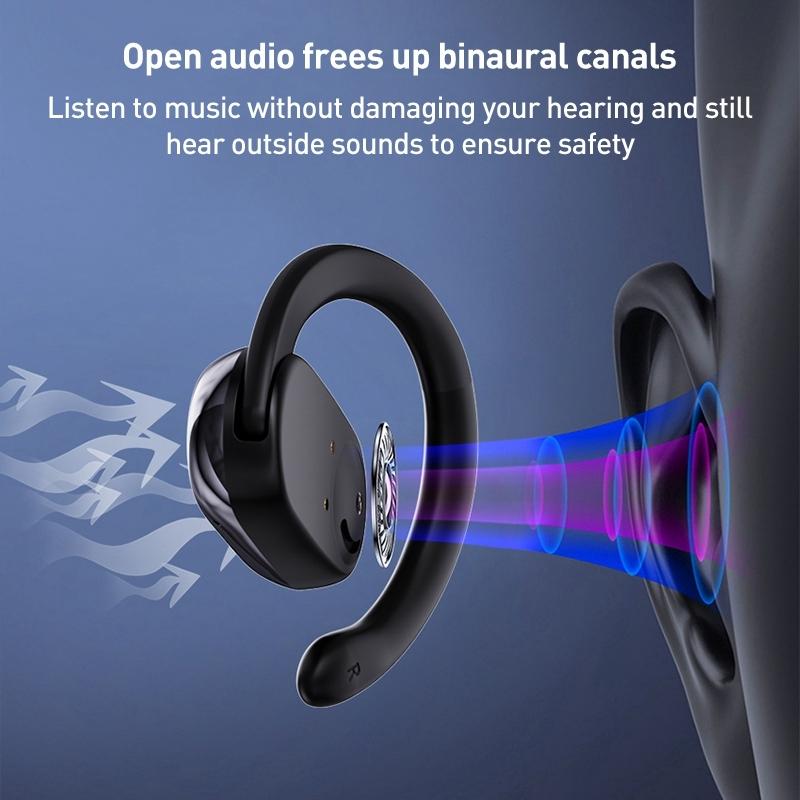 Wireless Bluetooth Earphones with LED Display – ZGA GS08 TWS In-Ear Headphones – Black