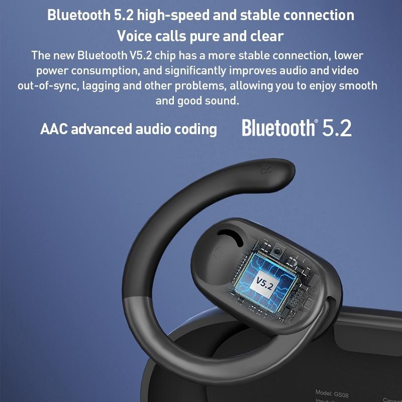 Wireless Bluetooth Earphones with LED Display – ZGA GS08 TWS In-Ear Headphones – Black