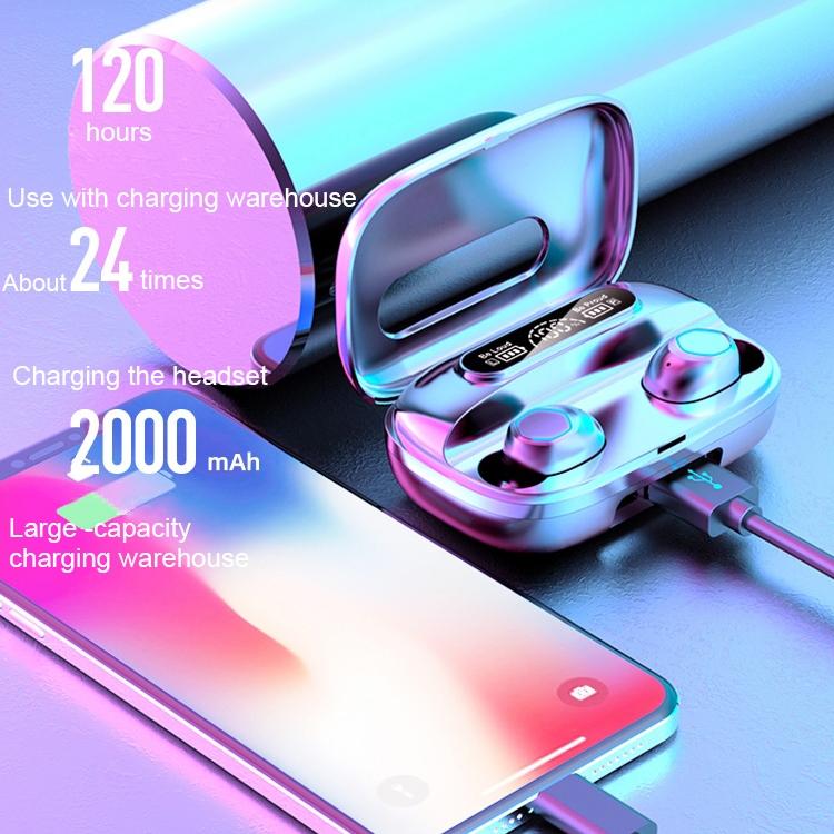 Black True Wireless Bluetooth Earbuds – Bluetooth 5.3, Hi-Fi Sound, Touch Control, Long Battery Life, Charging Case