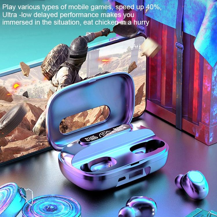 Black True Wireless Bluetooth Earbuds – Bluetooth 5.3, Hi-Fi Sound, Touch Control, Long Battery Life, Charging Case