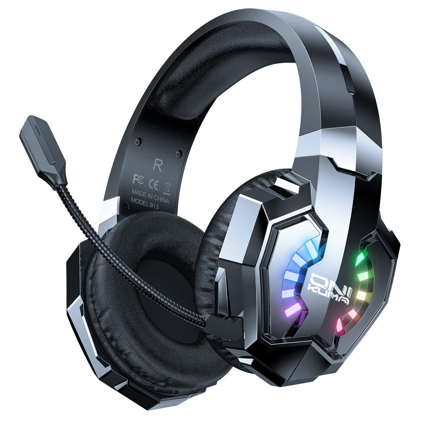 Wireless Gaming Headset – Black & Red, Noise Cancelling Mic, Surround Sound, Long Battery Life