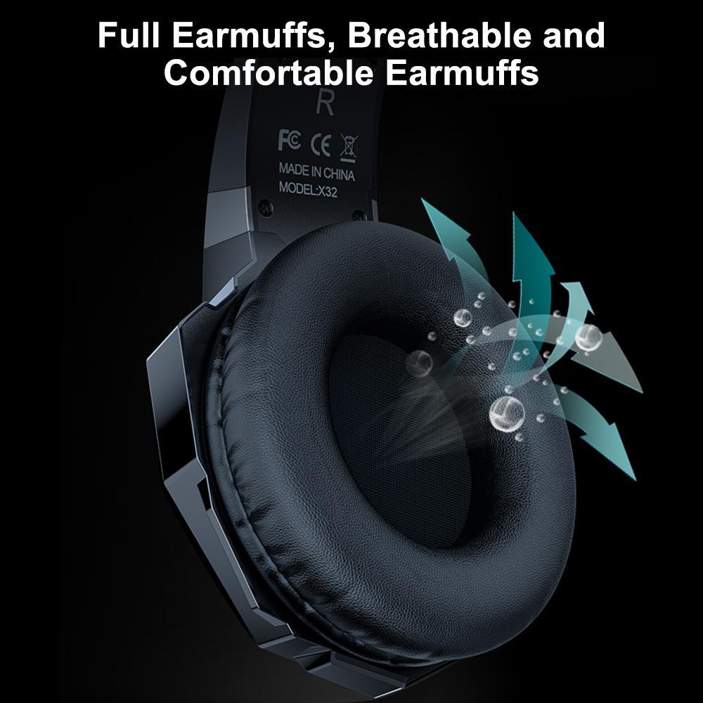 Wireless Gaming Headset – Black & Red, Noise Cancelling Mic, Surround Sound, Long Battery Life