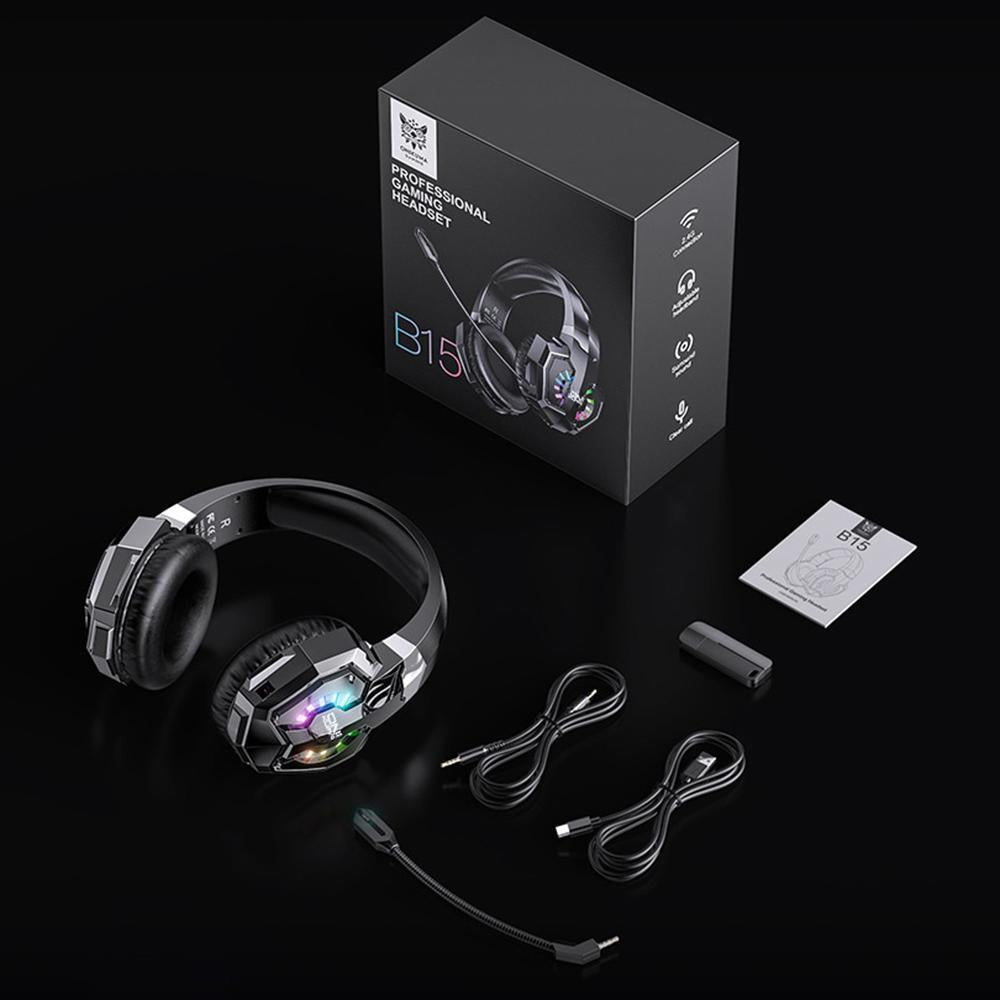 Wireless Gaming Headset – Black & Red, Noise Cancelling Mic, Surround Sound, Long Battery Life