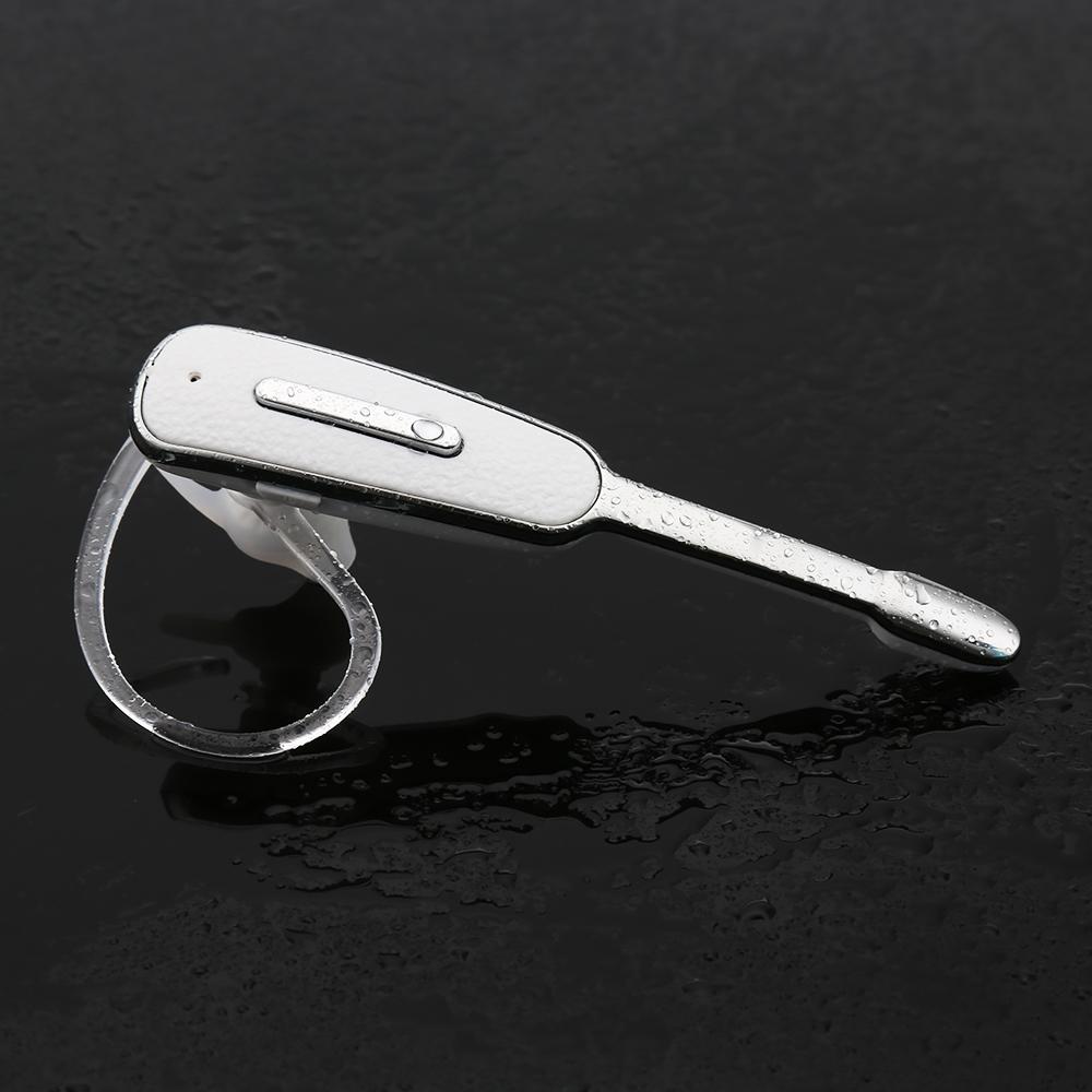 Hands-Free Bluetooth Earphone with Mic for iPhone – Wireless Single-Ear Headset (Black / Silver)