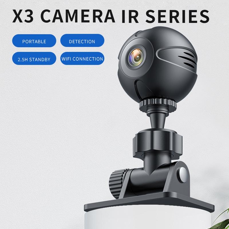 Mini WiFi IP Security Camera – Night Vision, Motion Detection, Compact Design – Black