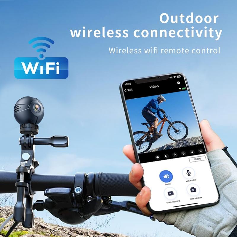 Mini WiFi IP Security Camera – Night Vision, Motion Detection, Compact Design – Black