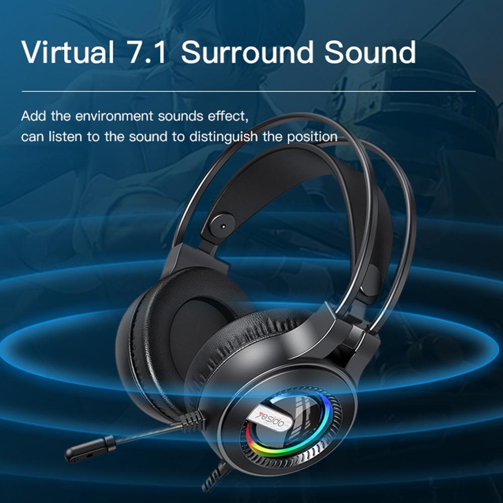 RGB Gaming Earphones with Head-Mounted Design – Wired, Noise Cancelling Mic, Comfortable Fit