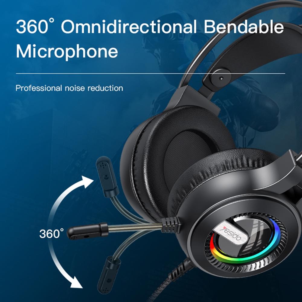 RGB Gaming Earphones with Head-Mounted Design – Wired, Noise Cancelling Mic, Comfortable Fit
