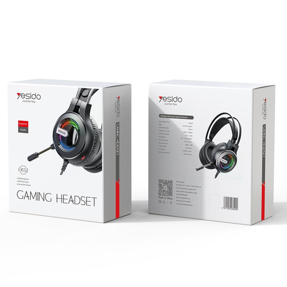 RGB Gaming Earphones with Head-Mounted Design – Wired, Noise Cancelling Mic, Comfortable Fit