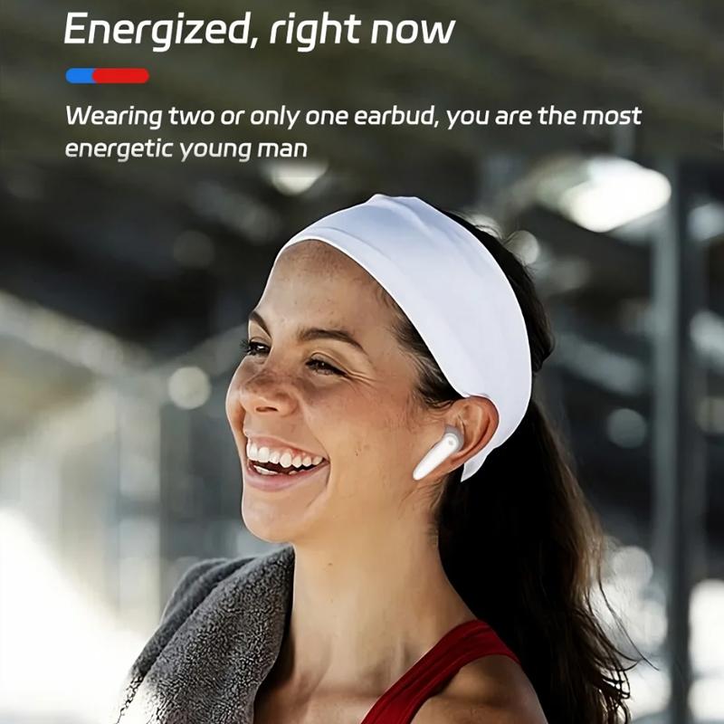 Music Cube Wireless Bluetooth Earbuds – Noise-Cancelling, Hi-Fi Stereo Sound, Red & Blue Design"